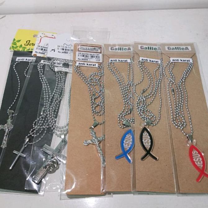 Kalung Salib Cewe Cowo / Kalung Titanium / Kalung Salib Titanium