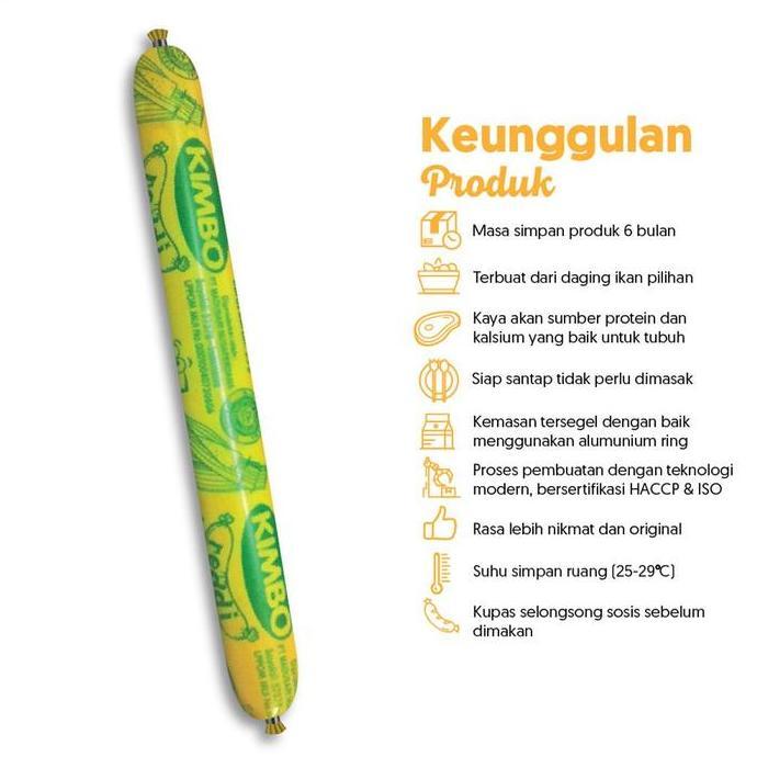 KIMBO Reddi Sosis Ikan Rasa Otak-otak Toples Triple Pack