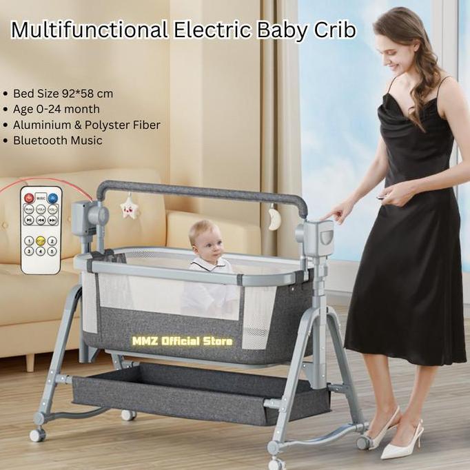 TERLARIS ELECTRIC SWING BABY CRIB BOX TIDUR BAYI AYUN ELEKTRIK