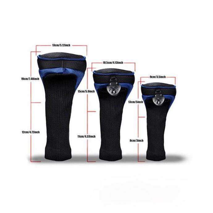 Isi 3 Sarung Stick Golf Head Cover Stick Golf Sarung Stick Golf