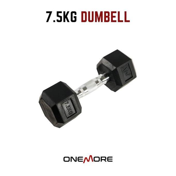 ONE MORE Dumbell Hexagonal 7.5kg Barbel