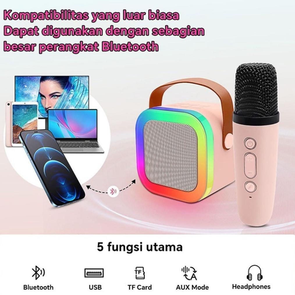 BestPromo {Cod}Speaker Bluetooth Karaoke/Mini Speaker Karaoke Bluetooth/Mini Speaker Bluetooth Karao