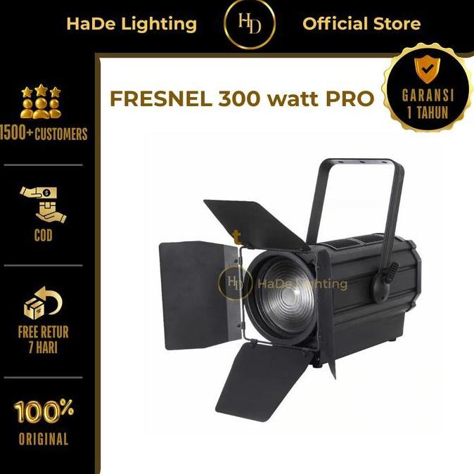 TERMURAH - Fresnel Zoom 300 Watt Pro White Warmwhite - Lampu Sorot Panggung Fresnel LED COB 300 Watt