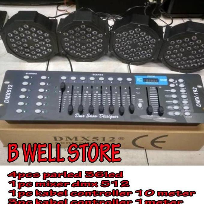 Paket Lampu Panggung Parled Plus Mixer Dmx 512