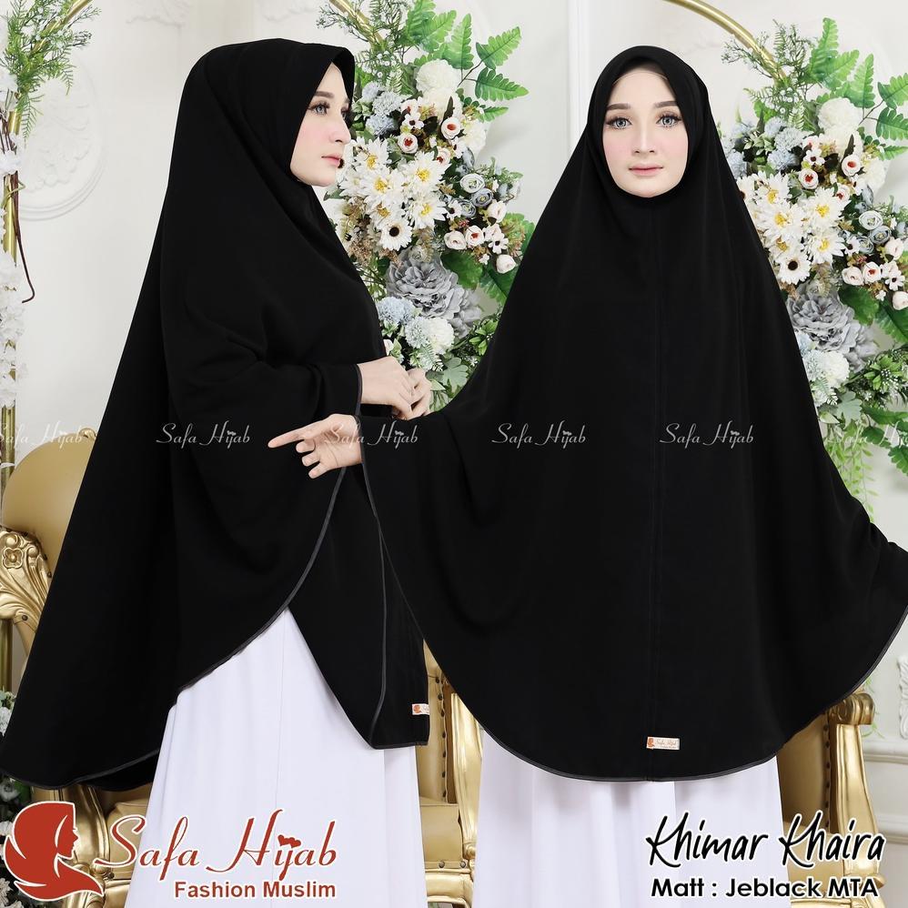 NEW ARRIVAL KHIMAR JUMBO Syar'i JETBLACK MTA Syar'i JUMBO ORYGINAL list pita warna/polos super canti