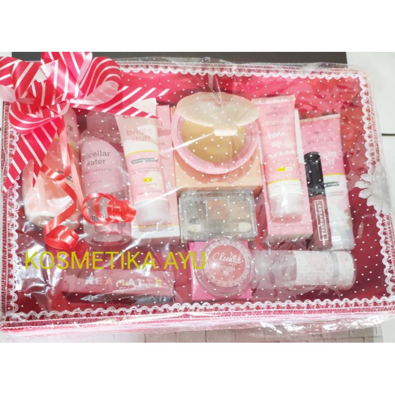Paket Seserahan Emina Make Up Hantaran Nikah Gratis Box/ Paket Emina Seserahan