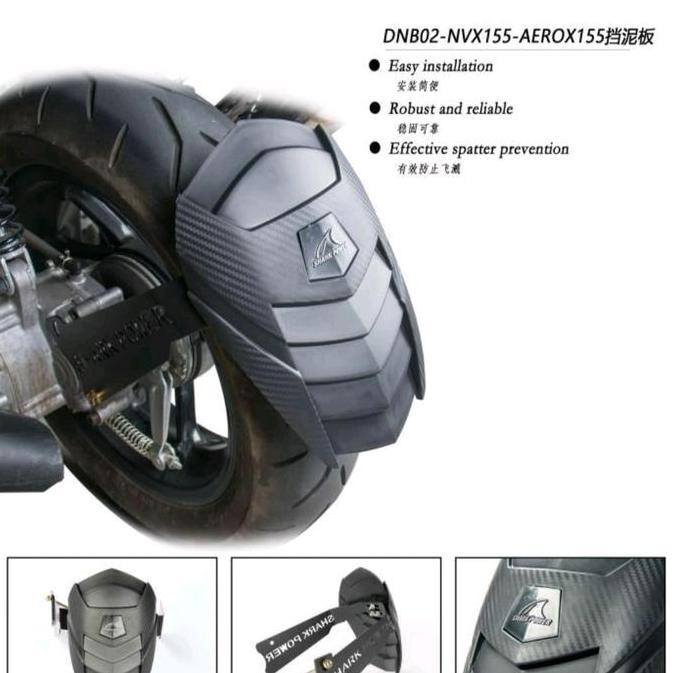 Mudguard Shark Power Mudguard Shark Power Yamaha Aerox 155 Pelindung Lumpur