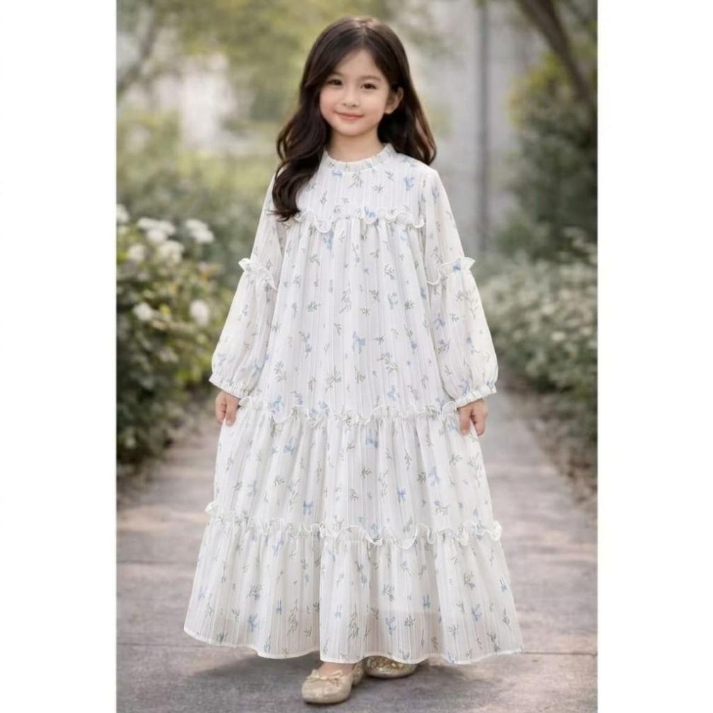 PREMIUM ZANNY KIDS-SELENA GAMIS anak perempuan,GAmis Motip anak,Gamis  lebaran, baju anak perempuan,