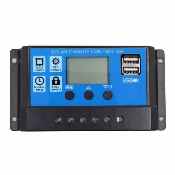 Solar Panel PV Cell Controller Charger Aki Baterai VRLA 12V 24V 30A