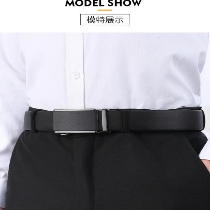 DIKARTELLA Kepala Sabuk Otomatis 3.6cm Gesper Sabuk Pria Kepala Gesper Jepit Kulit Pria