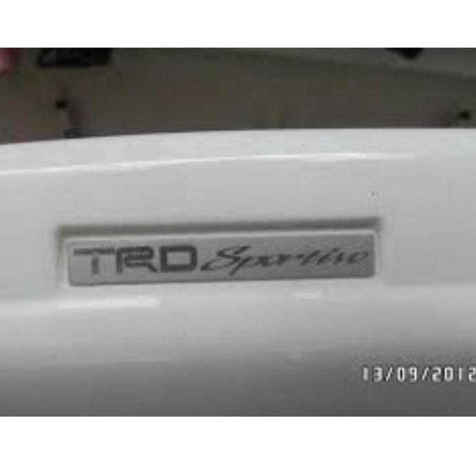 Emblem TRD sportivo lips spoiler plat aluminium Toyota Yaris, Fortuner, Rush murah