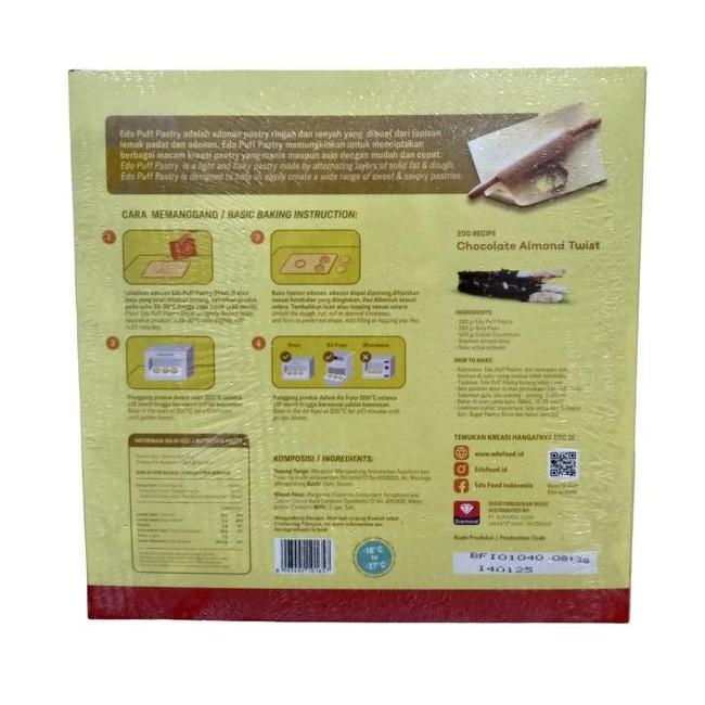 Puff Pastry Sheet Frozen Zuppa Soup Edo 375 750 Gram Kulit Pastry Siap Pakai
