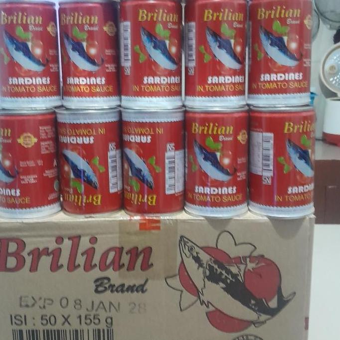 sarden brilian sauce tomat 155 gr paket 10 kaleng exs 2028 HT