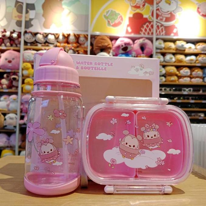 Miniso Disney Ufufy Collection Lunch Box & Water Bottle