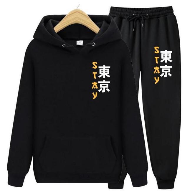 Setelan Pria Tulisan Setelan Pria Tulisan Stay Cina Hoodie Dan Celana