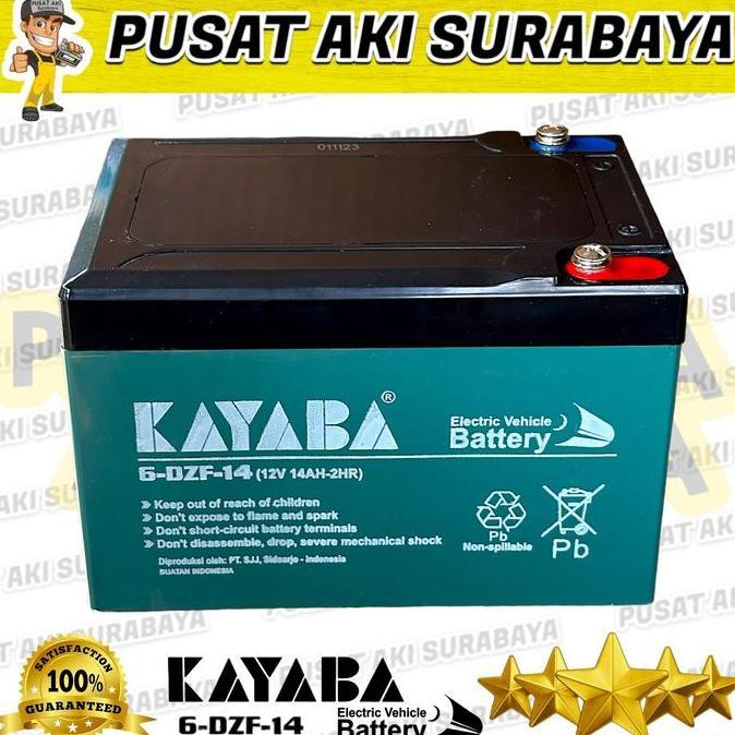 Promo AKI SEPEDA LISTRIK SOLANA 6DZF12 KAYABA 6DZF14 ANTELOPE U-WINFLY SUNRICE EXOTIC SOLANA 12V 12A