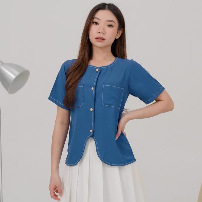 Foxquinn - Cloud Foxquinn Cloud Top Blouse Wanita Atasan Casual