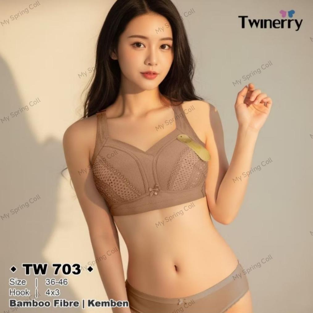 Bh Bra Kemben Renda Cantik Cup C Ukuran 36 - 46 Kait 4 #Twinerry 703