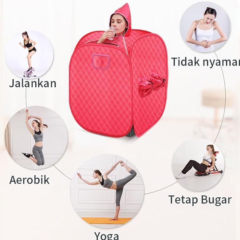 BESTPROMO Portable Steam Sauna / Kotak Sauna / Tubuh Alat Sauna Room / Alat Spa /Alat Mandi Uap