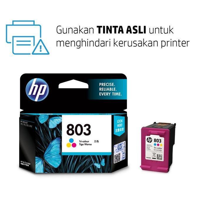 Tinta Printer HP Original 803 Tri-Color DeskJet 1112, 2132, 2621