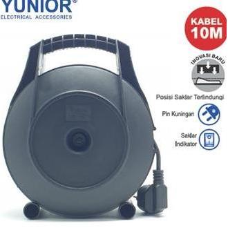 YUNIOR LY-110SK Kabel Roll Box Welto 4 Lubang + Saklar 10M LY-110 SK