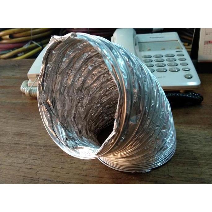 NEW Selang Flexible Aluminium Exhaust Fan / Ducting Hose Aluminium 4in
