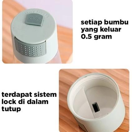 NEW DEALS OP-TEMPAT BUMBU DAPUR SET BOTOL KACA Toples Bumbu Tabur Masak Mini Garam Gula Lada Merica 