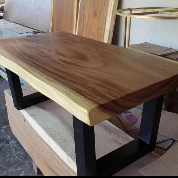 meja tamu kayu trembesi