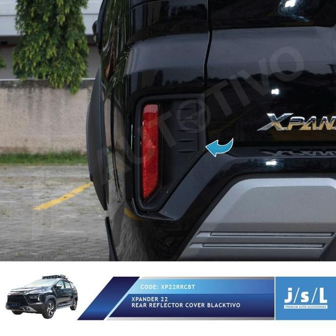 Cover Lampu Reflektor Belakang Xpander 2022 - Up Aksesoris Mobil Chrome & Hitam Doff JSL