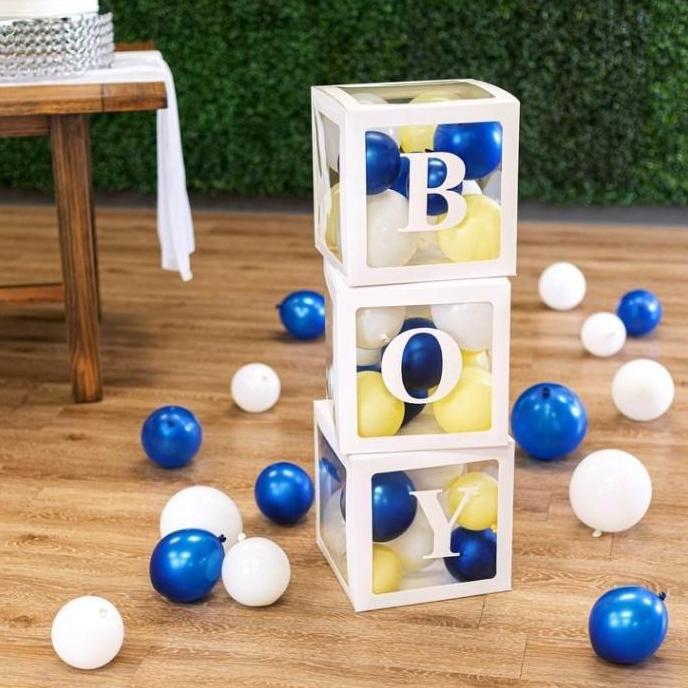 Box Balon Mika Transparant Satuan DIY Kotak Transparant