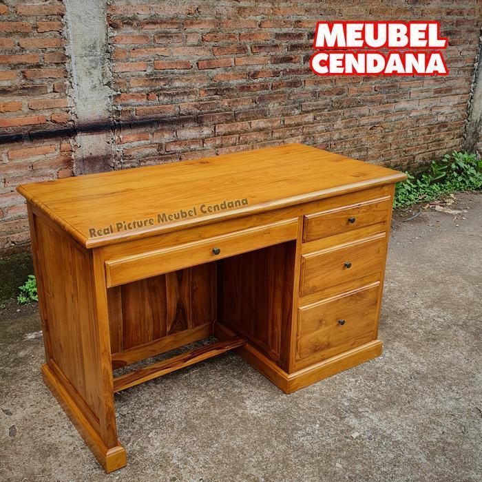 Meja Belajar Kayu Jati Minimalis / Meja Kantor / Meja Komputer Jati