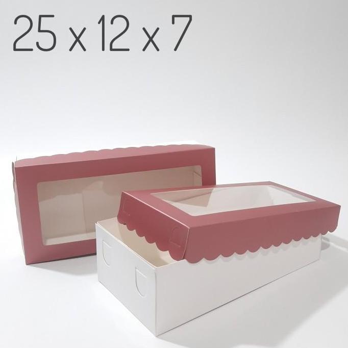 Box brownies 25x12x7cm dus brownies kotak kue brownies dus kue bolu