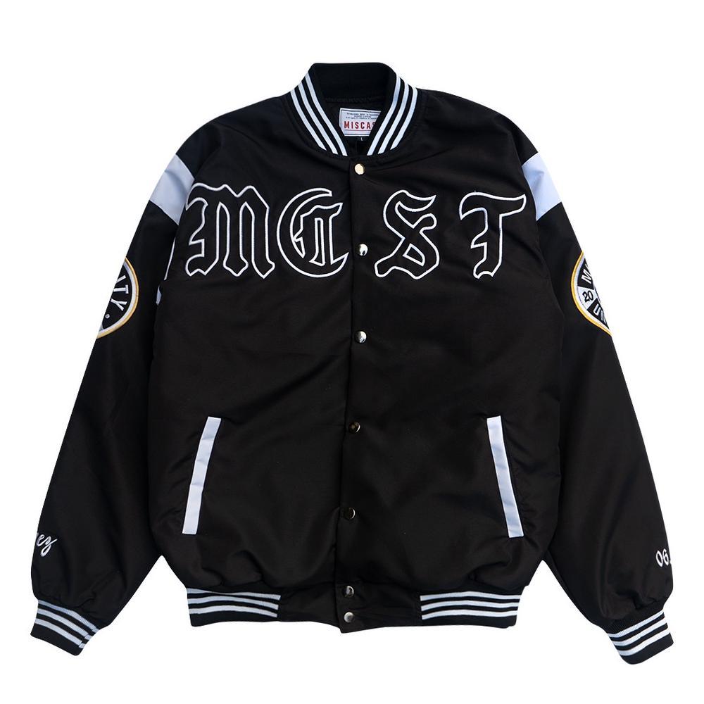 EXCLUSIVE Miscast Varsity Jacket Vintage Chavez Hitam