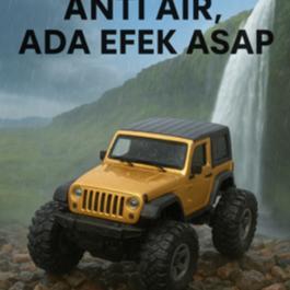 BEST SELLER MOBIL JEEP REMOTE CONTROL RC OFFROAD 1:20 ANTI AIR DENGAN EFEK ASAP, LAMPU LED & BAN KAR