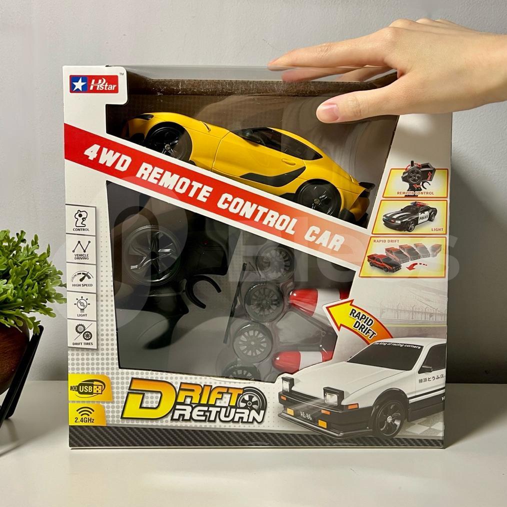 DISKON REMOTE CONTROL RC DRIFT JDM SUPRA POLICE CAR 1:24 WITH LIGHTS 4WD HADIAH GIFT MAINAN ANAK REM