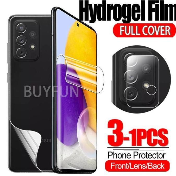 Pelindung Layar Kompatibel Untuk Samsung Galaxy A03s A32 4G A32 5G A52 / A52s A72 3 in 1 bahan hydro