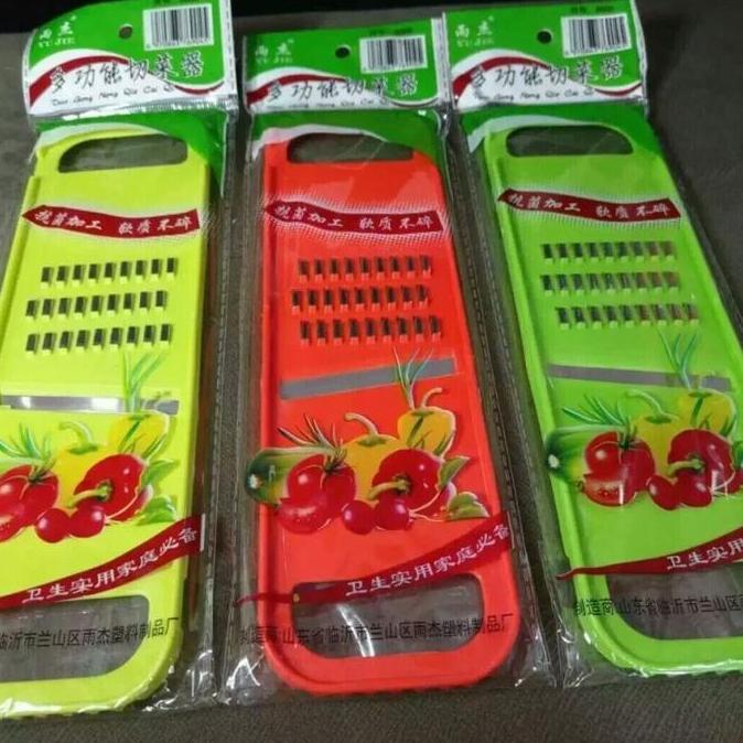(1 pcs) Parutan Wortel Kentang Keripik Singkong Multifungsi model 2 in 1 bahan plastik