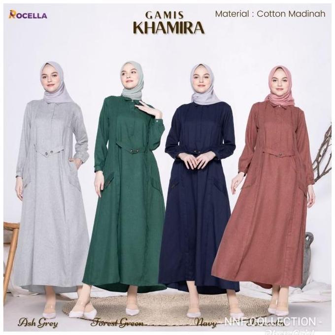 New Gamis Katun Madinah + Rocella Gamis Khamira + Gamis Busui Kerah Kemeja Promo Lebaran