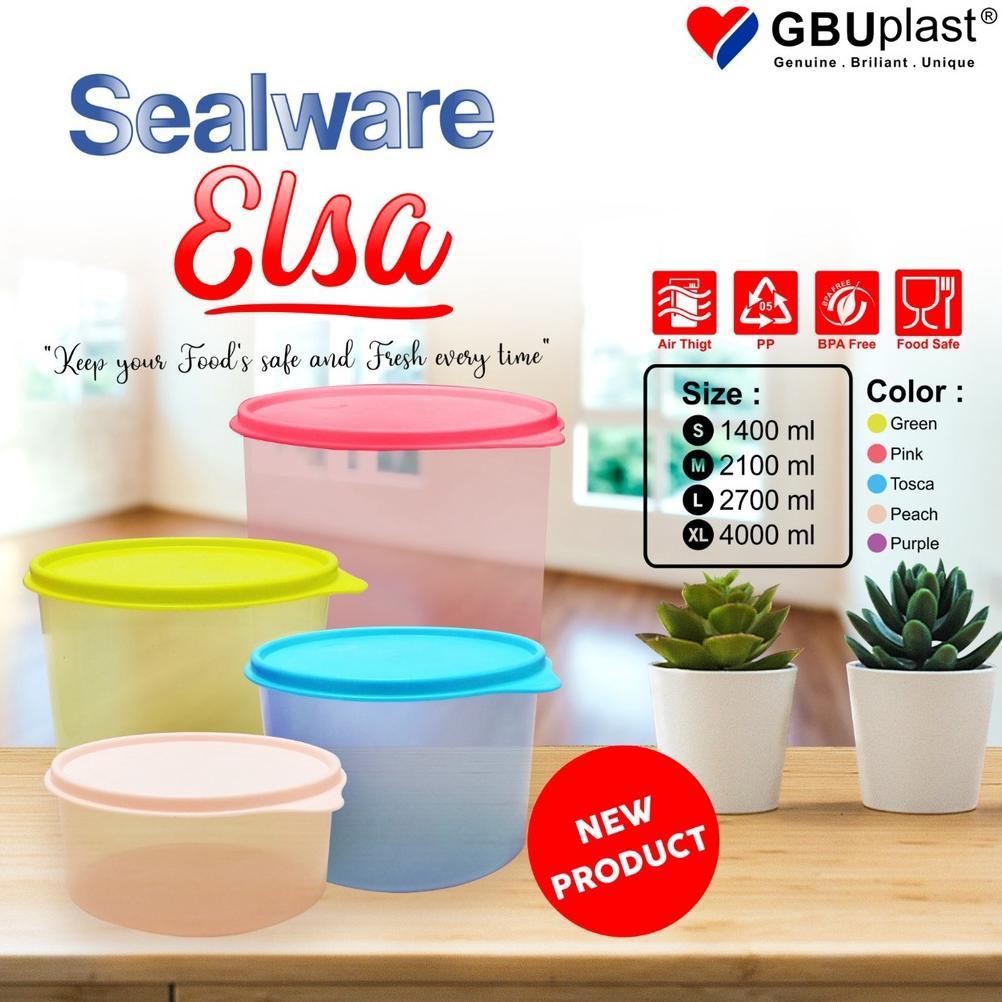 Toples Sealware Elsa 2100Ml / 2700Ml /4000Ml //Toples Bulat Besar Kedap Udara / Toples Plastik Bulat