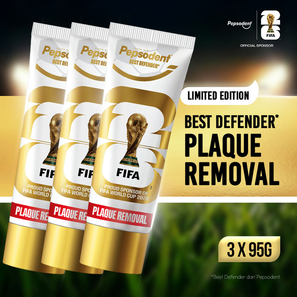 [LIMITED EDITION] Pepsodent Toothpaste FIFA Plaque Removal - Pasta Gigi untuk Perawatan Gigi Lawan P
