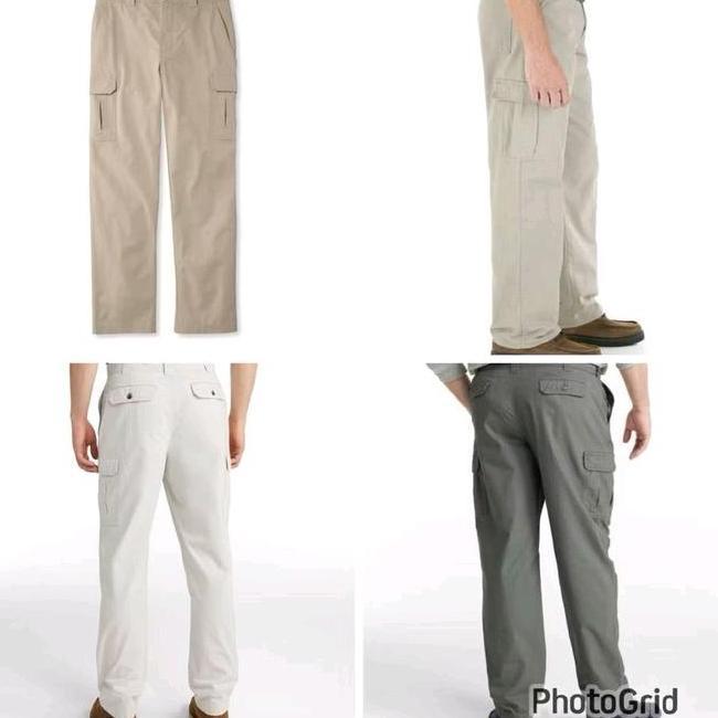 Ll Bean Celana Pria Laki Original Ivory Panjang Pants Cargo