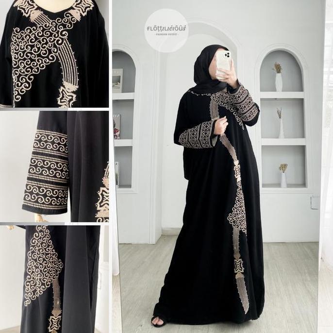 New Abaya Syifa - Flottilicious / Gamis Lebaran / Abaya Brokat / Abaya Wanita / Dress Muslim / Kafta