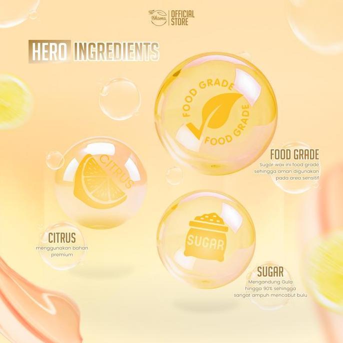 BIO SHEMA Sugar Wax Kit ISI 2 @100gr + SERUM After Wax + Spatula + kain wax Paket Lengkap Waxing Bul