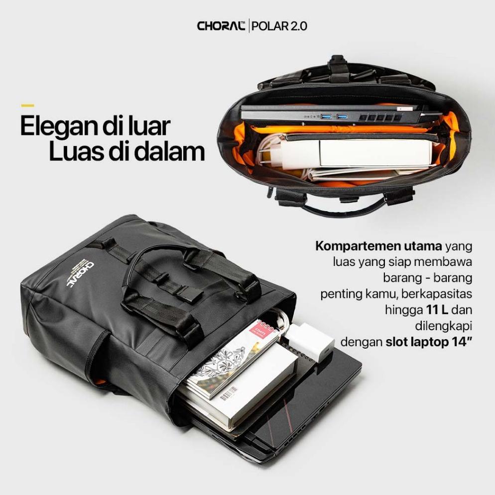 Choral Polar 2.0  Backpack | Backpack Koper | Tas Ransel Pria | Tas Kuliah