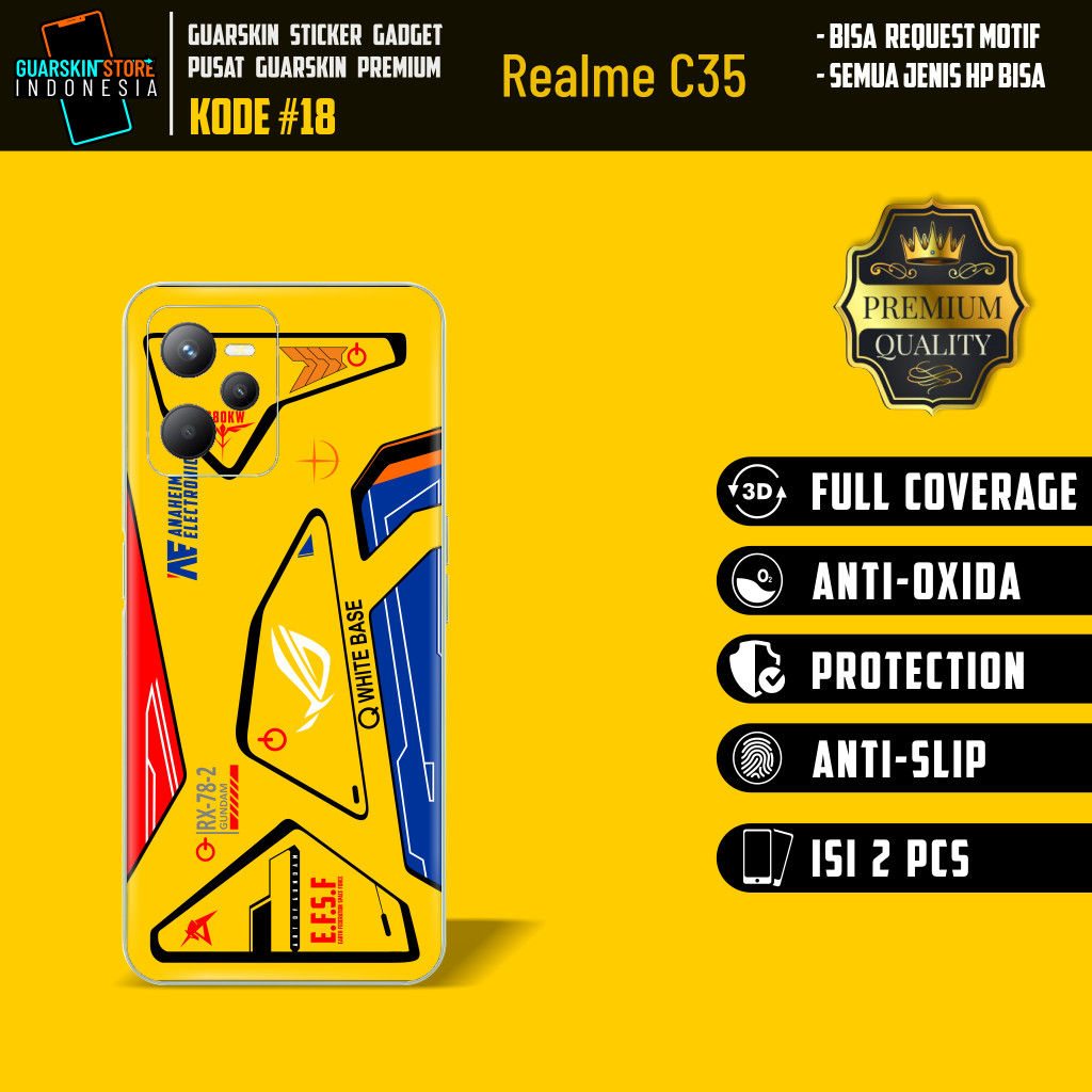 Garskin Case Realme C35 Custom Bisa COD 2Pcs