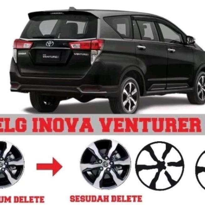 Sticker Velg Mobil/ Silver Delete Toyota Inova Venturer