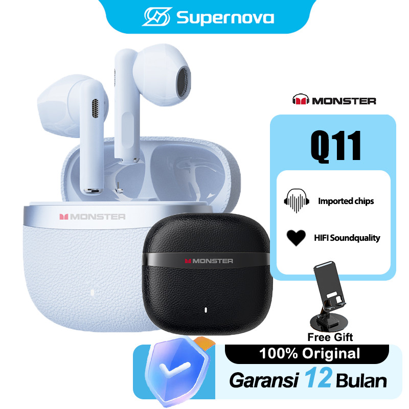 Monster Q11 True Wireless Bluetooth Mini Earbuds Earphone TWS HD Sound Stereo IPX4 V6.0