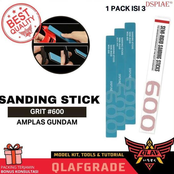 Promo Sanding stick 600 isi 3pcs  MSS-600 Semi-Rigid Sanding Sticks dspiae Diskon