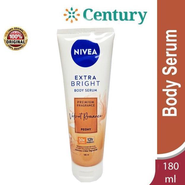 Nivea Extra Bright Body Serum Peony Premium Fragrance 180ml / Body Serum