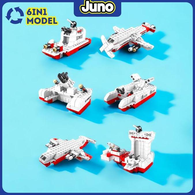 Promo JUNO Mainan Block Bricks Battleship Kapal Perang (1000pcs) 3D Puzzle Diskon